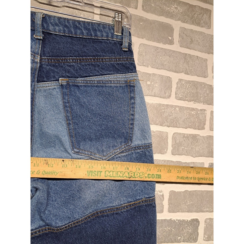 AKIRA High Rise Patchwork Jeans - Blue - Picture 8 of 8